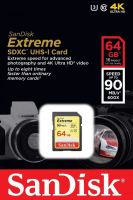 SanDisk SDXC 64GB Extreme®  90MB/s 600X 4K UHS-I