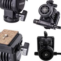 YUNTENG YT-950 Professional Fluid Drag Tilt Pan Damping Head Video DSLR Camera Tripod Head with Handle Two Quick Release Plates