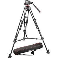 Manfrotto MVH502A,546BK-1 Tripod with fluid video head, Aluminium with Sliding Plate