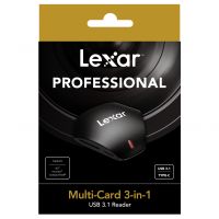 Lexar Professional Mult-Card 3-in-1 USB 3.1 Card Reader (LRW500URB)