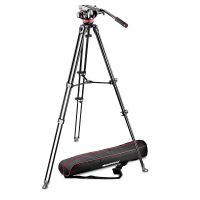 Manfrotto MVK502AM-1 502 Fluid Video Head & MVT502AM Alu Twin Leg Tripod