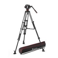 Manfrotto MVK504XTWINMA 504X Fluid Video Head With Alu Twin Leg Tripod MS